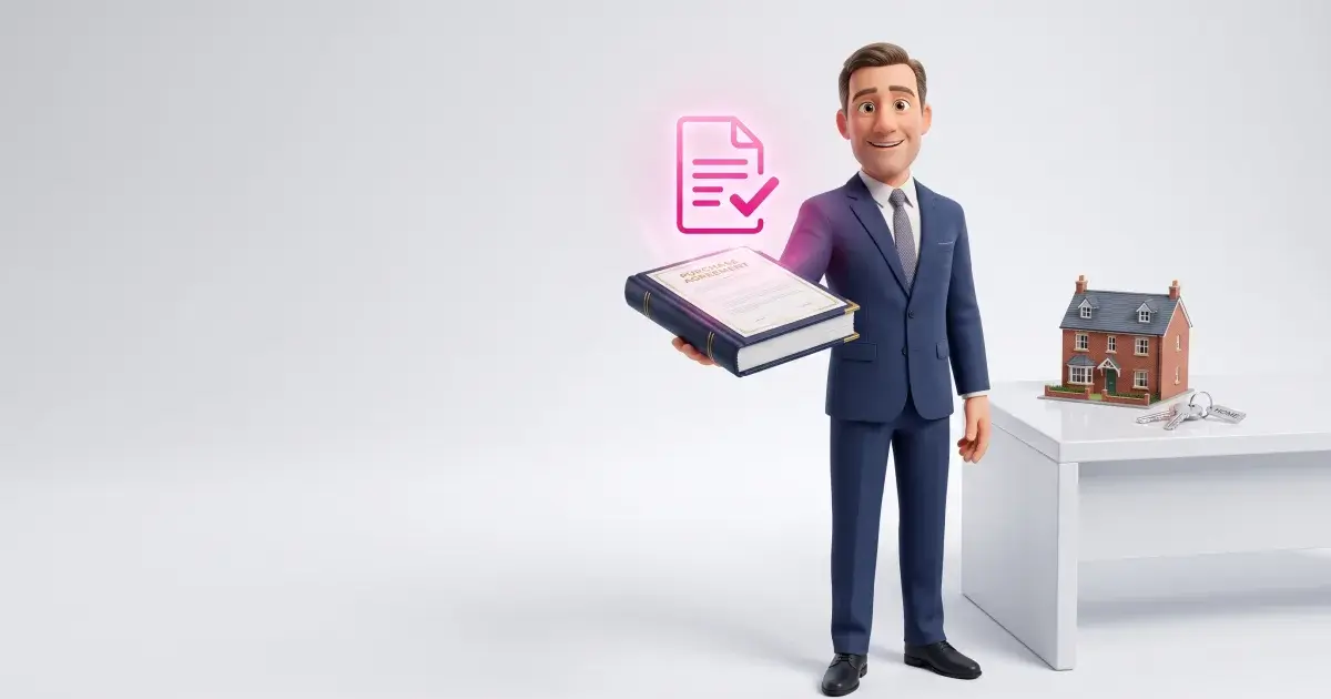 A conveyancing solicitor preparing a property sale contract pack and TA6 information form