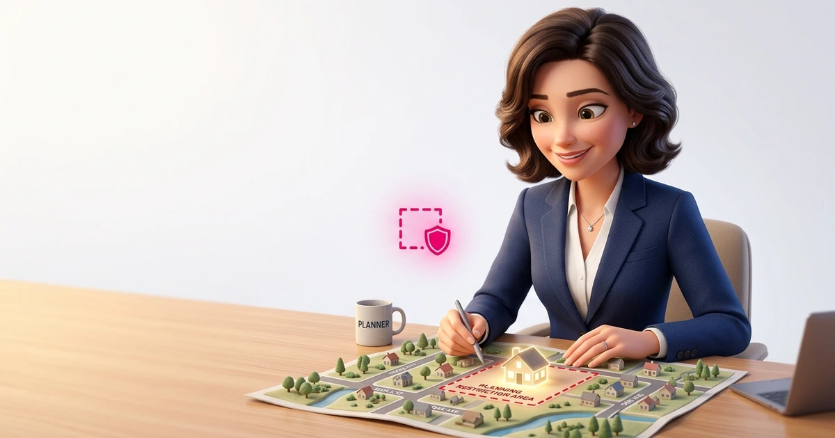 A homeowner checking a property against a local council Article 4 Direction planning map