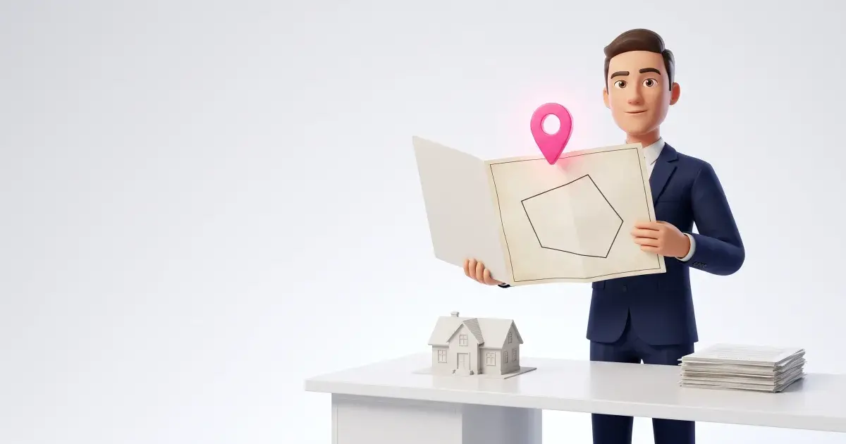 A conveyancer reviewing an HM Land Registry title register and title plan for a property